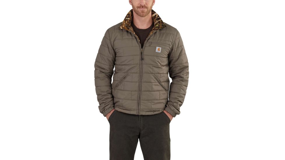 Carhartt Woodsville Jacket for Mens, Driftwood/Realtree Max-5, Small/Regular 101740-267-REG-S
