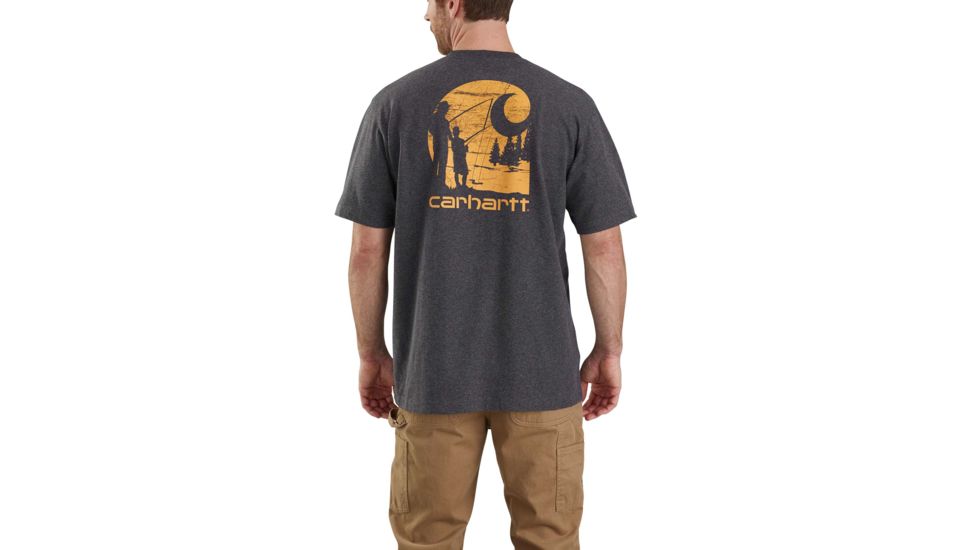 Carhartt Workwear Graphic Fish C T-shirt - Mens, Carbon Heather, XL-REG 103185-026-REG-XL