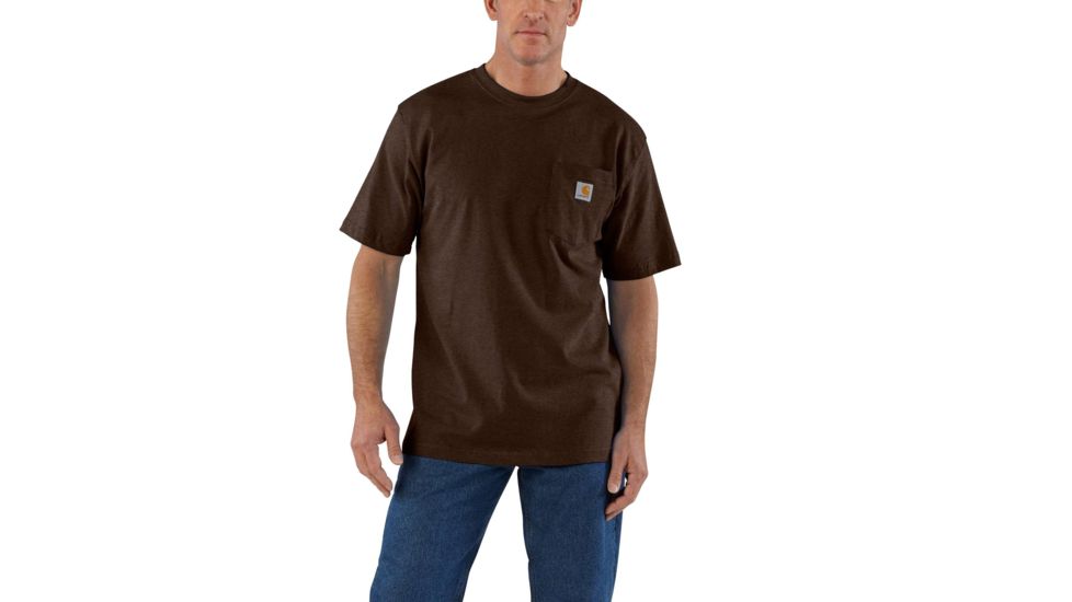 Carhartt Workwear Pocket T-Shirt - Men's, Dark Coffee Heather, 4XL, Regular, K87-202-REG-4XL