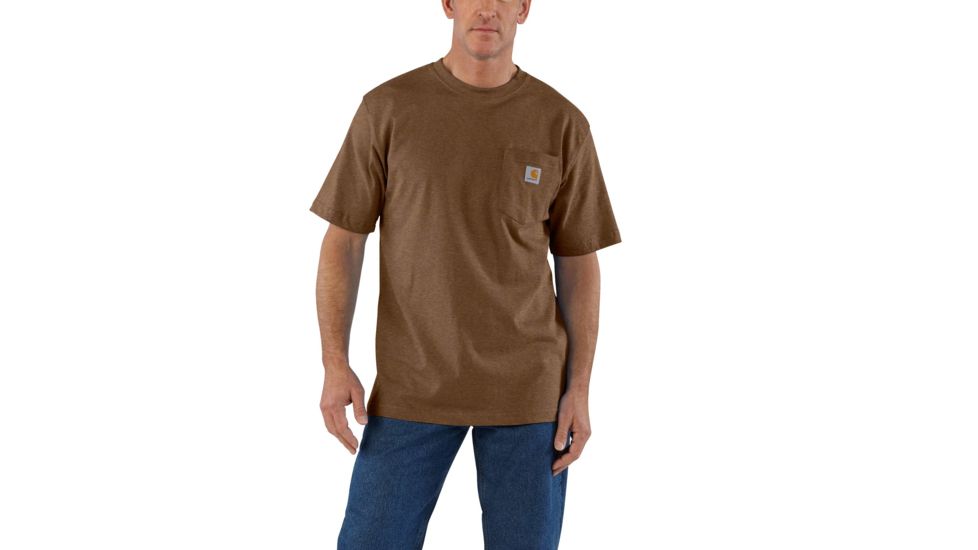 Carhartt Workwear Pocket T-Shirt - Men's, Barrel Heather, Medium, Regular, K87-219-REG-MED