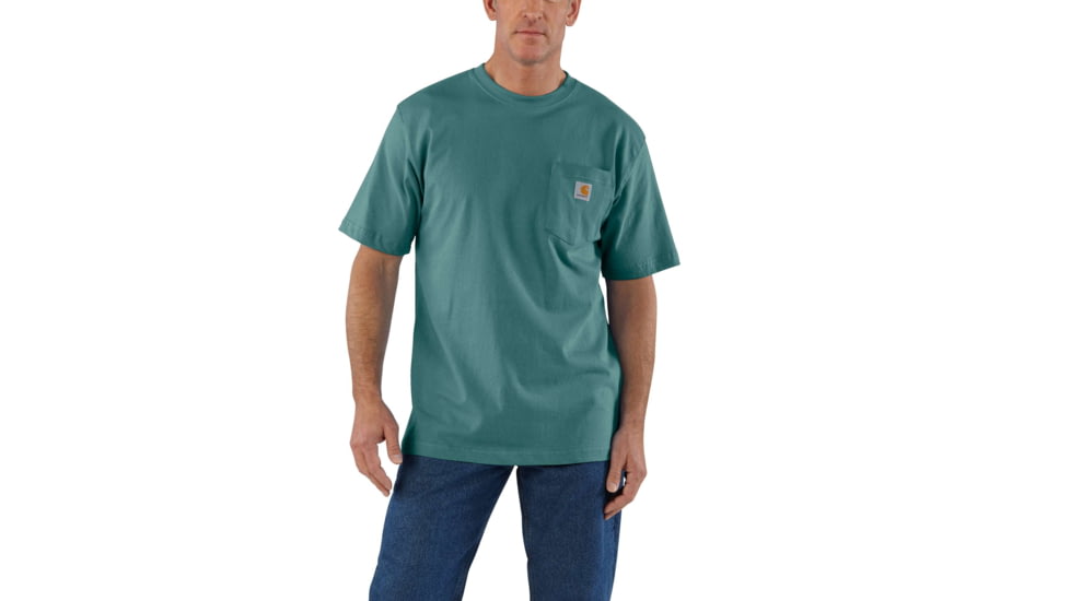 Carhartt Workwear Pocket T-Shirt - Men's, Blue/Green, Large, Regular, K87-442-REG-LRG
