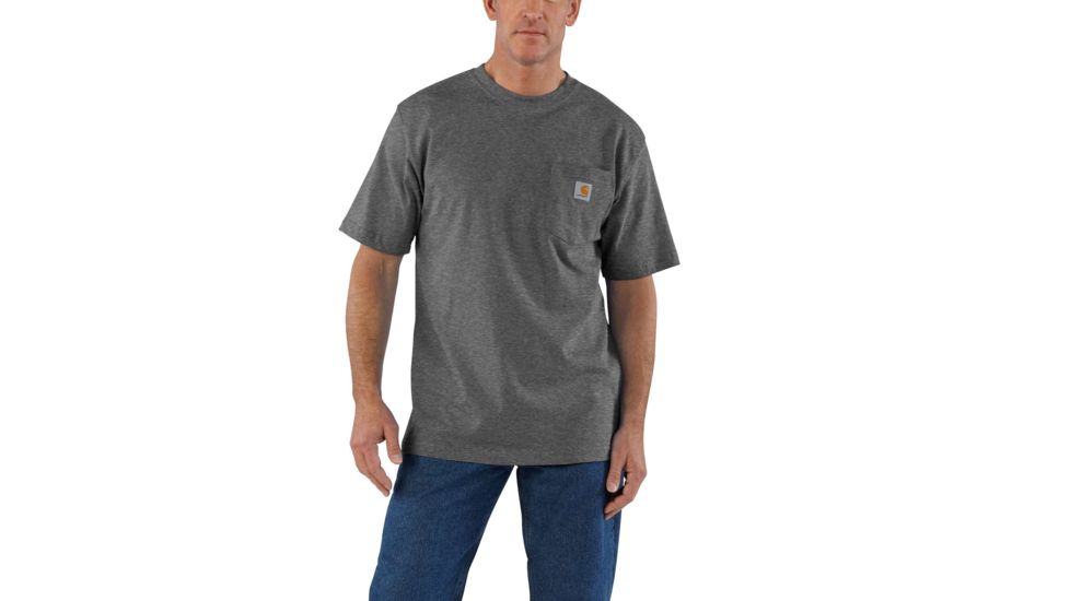 Carhartt Workwear Pocket T-Shirt - Men's, Carbon Heather, Small, Regular, K87-CRH-REG-SML