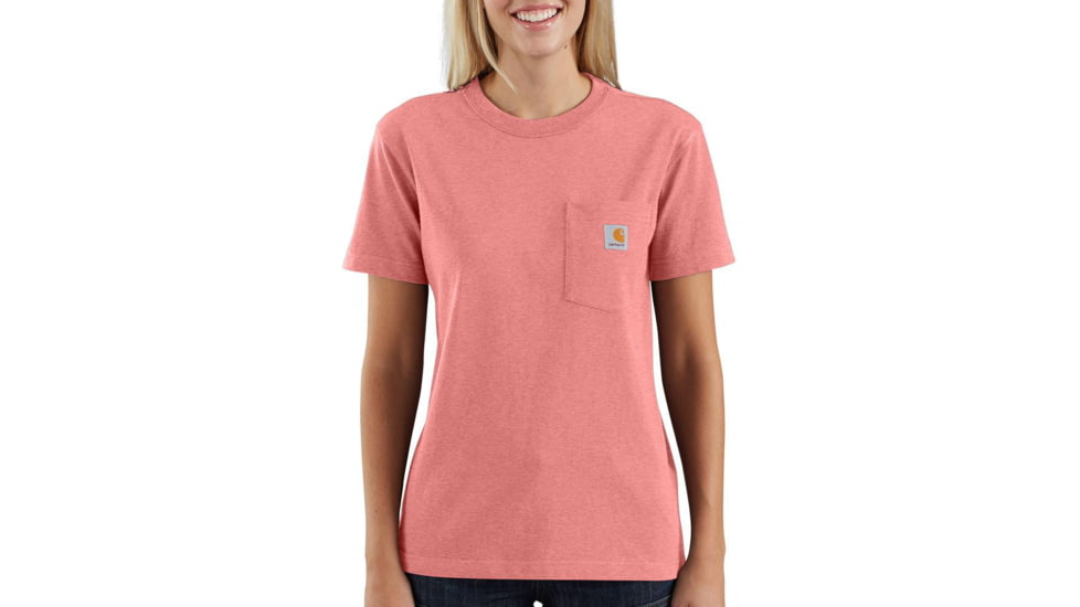 Carhartt Workwear Pocket Short-Sleeve T-Shirt - Womens, Coral Haze Heather, Extra Small, 103067-P04-REG-XS