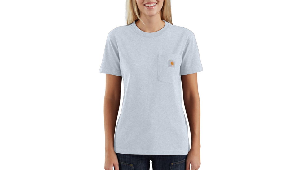 Carhartt Workwear Pocket Short-Sleeve T-Shirt - Womens, Soft Blue Heather, Extra Small, 103067-405-REG-XS