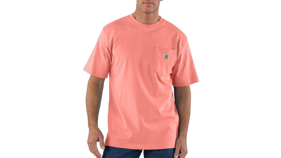 Carhartt Workwear Pocket T-Shirt - Mens, Coral Haze, Large, K87-P03-REG-LRG