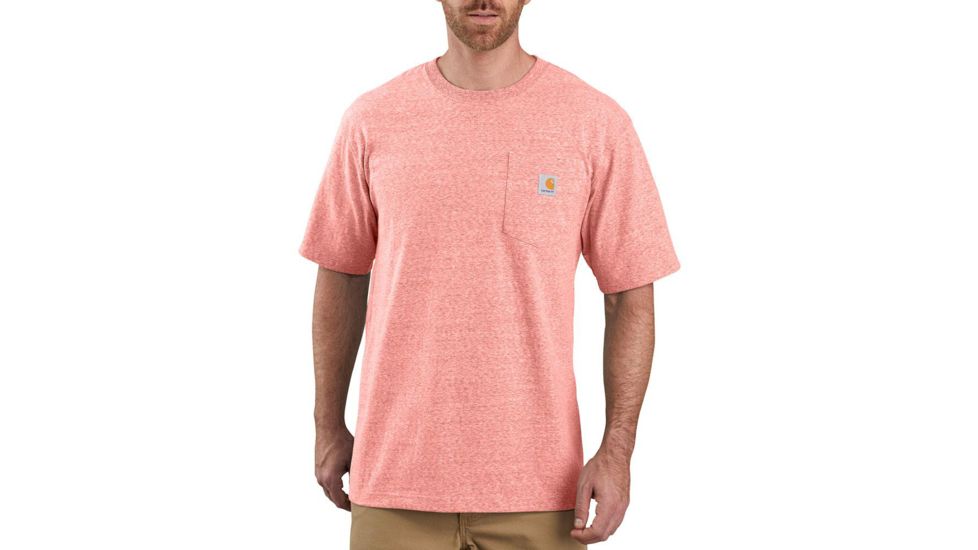 Carhartt Workwear Pocket T-Shirt - Mens, Harvest Orange Snow Heather, Small, K87-O15-REG-SML