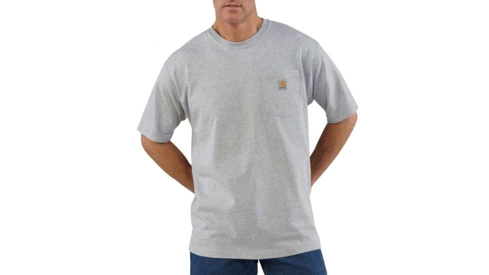 Carhartt Workwear Pocket T-Shirt - Men's, Heather Gray, Large, Regular, K87-HGYREGL