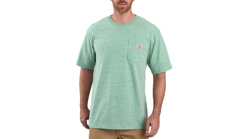 Carhartt Workwear Pocket T-Shirt - Mens, Musk Green Snow Heather, Medium, K87-G23-REG-MED