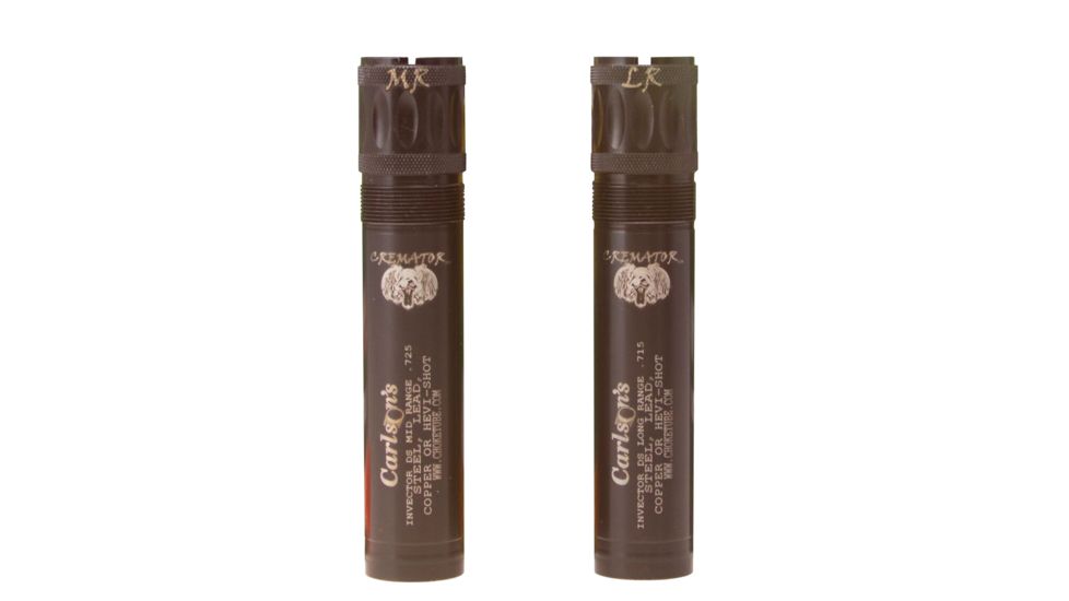 Carlson's Choke Tubes Cremator Non-Ported - Browning Invector DS Mid Range/Long Range Choke Tubes, Black, Pack of 2, 11672