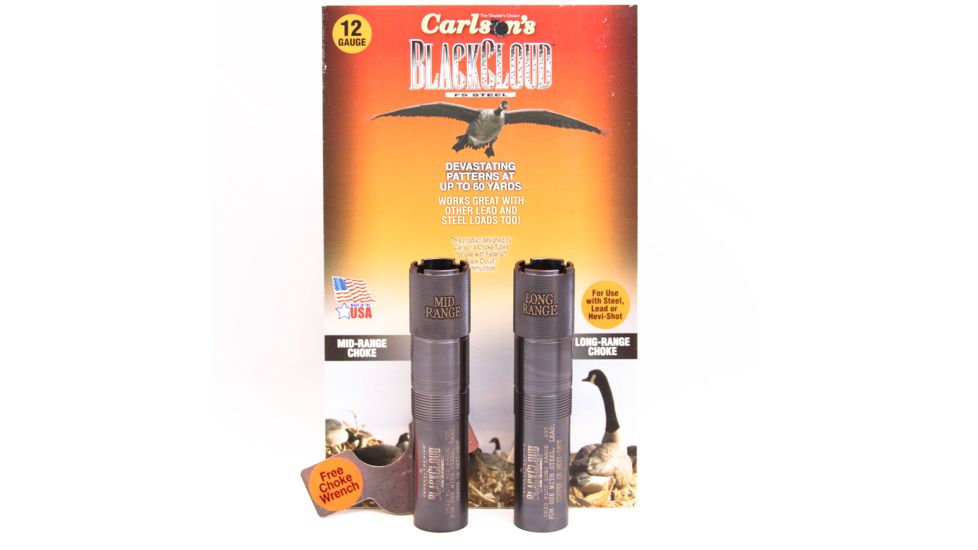 Carlson's Choke Tubes Black Cloud Benelli Crio/Crio Plus 12ga 2 Pack MR &amp; LR, Titanium 09110