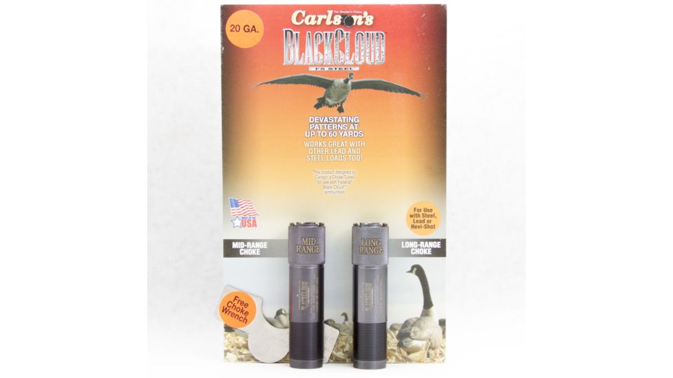 Carlson's Choke Tubes Black Cloud Remington 20ga 2 Pack MR &amp; LR, Titanium 09124