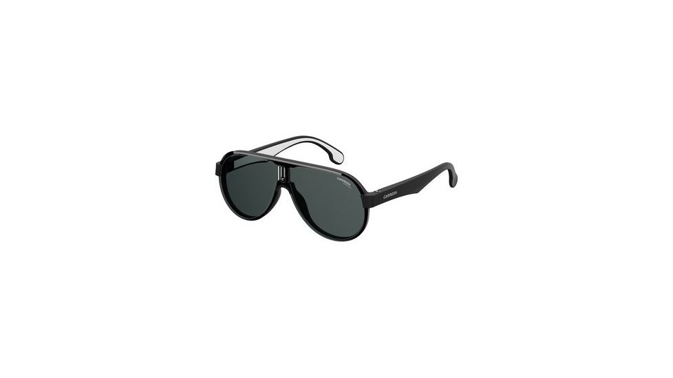Carrera 1008/S Sunglasses CA1008S-0003-IR-9901 - Matte Black Frame, Gray Blue Lenses, Lens Diameter 99mm, Distance Between Lenses 1mm