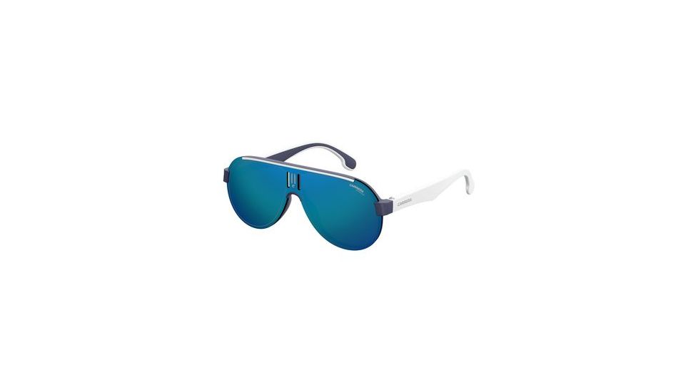 Carrera 1008/S Sunglasses CA1008S-0RCT-Z0-9901 - Matte Blue Frame, Ml Blue Lenses, Lens Diameter 99mm, Distance Between Lenses 1mm
