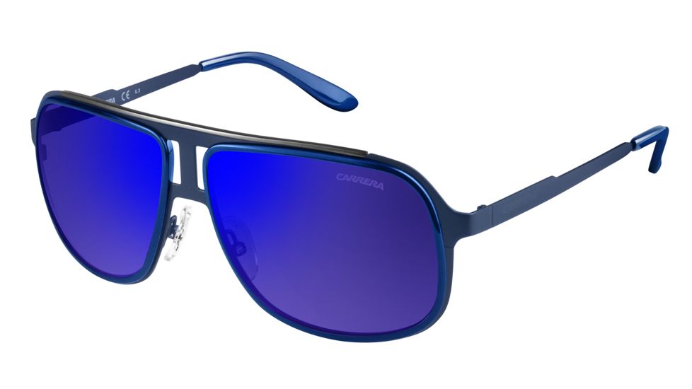 Carrera 101/S Single Vision Prescription Sunglasses CA101S-0KLV-XT-5914 - Lens Diameter 59 mm, Frame Color Blue Ruthenium