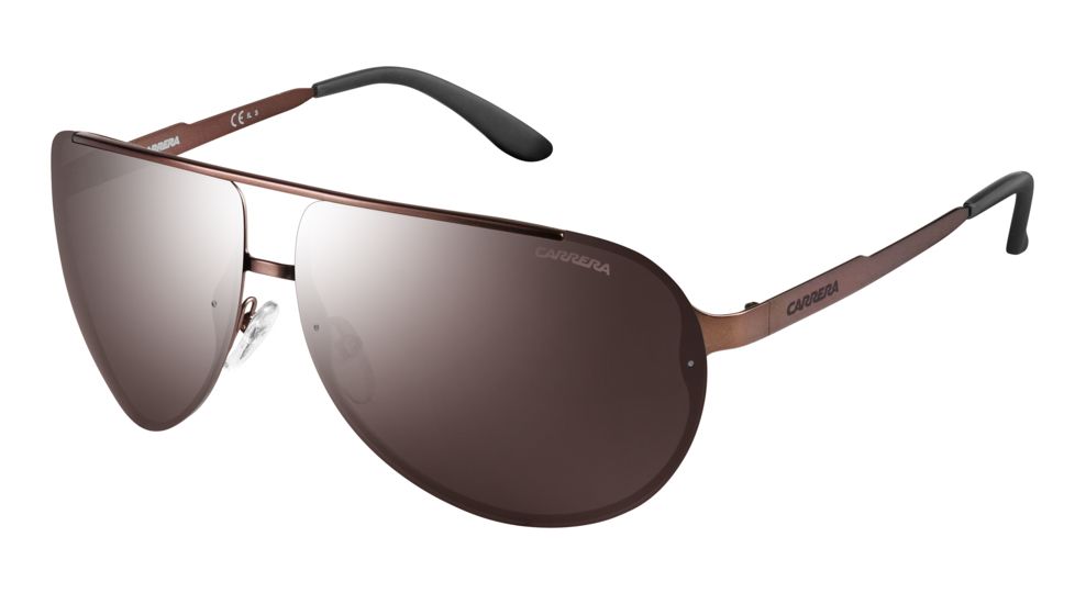 Carrera 102/S Single Vision Prescription Sunglasses CA102S-0J8P-8G-6511 - Lens Diameter 65 mm, Frame Color Semi Matte Brown