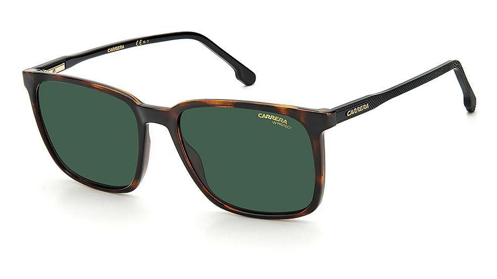Carrera 259/S Sunglasses, Dark Havana Frame, Green Lens, 716736361208