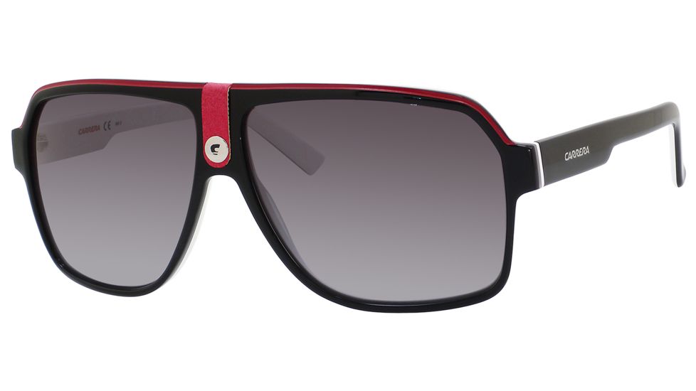 Carrera 33/S Progressive Prescription Sunglasses CA33S-08V4-PT-6211 - Frame Color Black Crystal White, Lens Diameter 62 mm