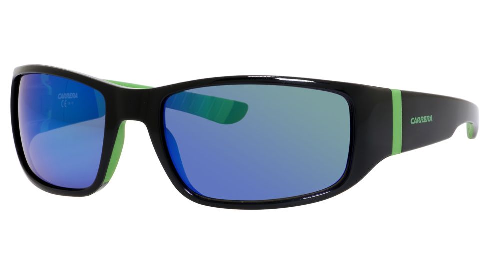Carrera 4000/S Sunglasses CA4000S-02DF-Z9-6220 - Black Green Frame, Black Mirror Lenses, Lens Diameter 62mm, Distance Between Lenses 20mm