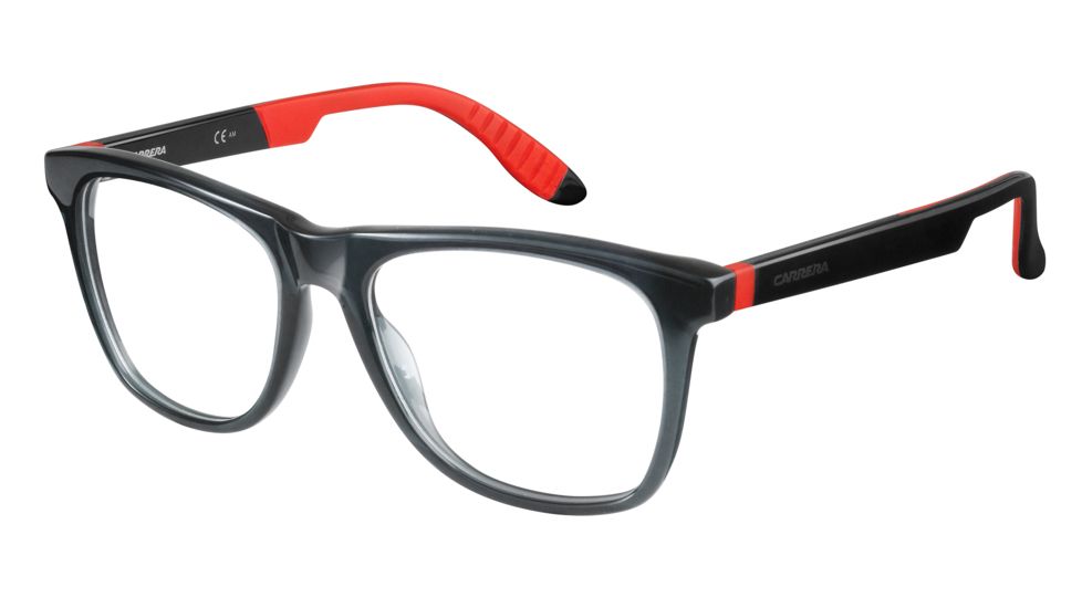 Carrera 4400 Progressive Prescription Eyeglasses CA4400-0HBE-5318 - Gray Black Red Frame, Lens Diameter 53mm, Distance Between Lenses 18mm