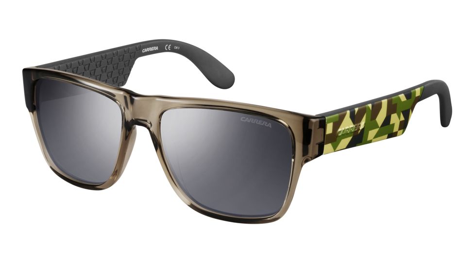 Carrera 5002/S Progressive Prescription Sunglasses CA5002S-06YN-T4-5517 - Lens Diameter 55 mm, Frame Color Gray Camel Sand