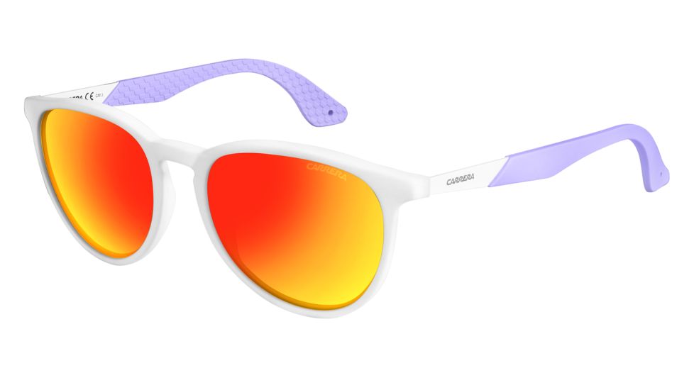 Carrera 5019/S Sunglasses CA5019S-0NA6-UZ-5419 - White Lilac Frame, Red Mirror Lenses, Lens Diameter 54mm, Distance Between Lenses 19mm
