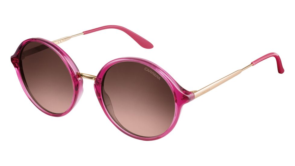 Carrera 5031/S Sunglasses CA5031S-0QVZ-G4-5221 - Cyclamen In Gold Frame, Brown Mirror Gradient Lenses, Lens Diameter 52mm, Distance Between Lenses 21mm