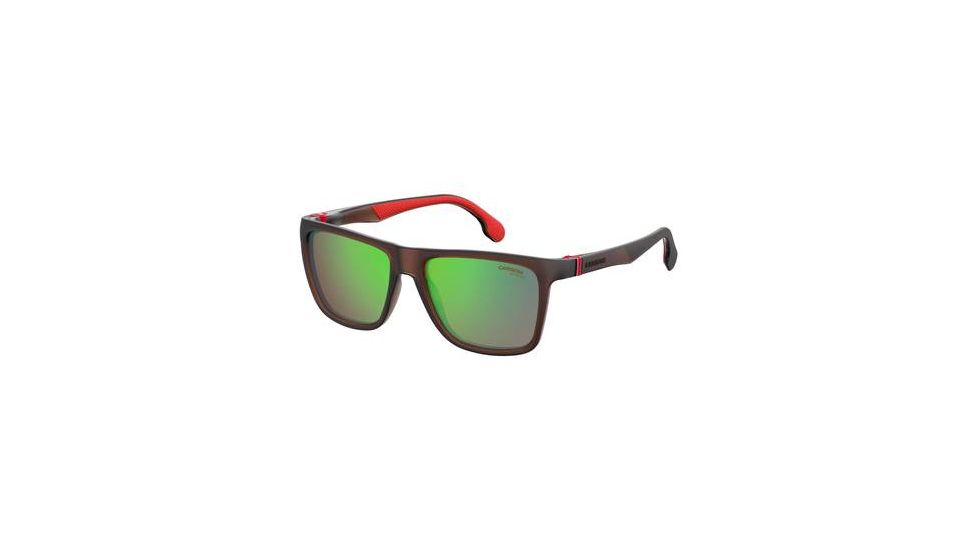 Carrera 5047/S Progressive Prescription Sunglasses CA5047S-04IN-Z9-5617 - Frame Color Matte Brown, Lens Diameter 56 mm