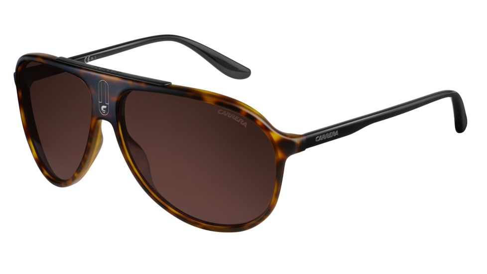 Carrera 6015/S Sunglasses CA6015S-0N62-8U-6112 - Havana Black Frame, Dark Brown Lenses, Lens Diameter 61mm, Distance Between Lenses 12mm