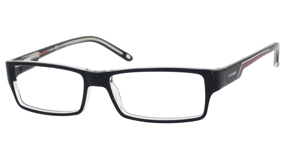 Carrera 6184 Single Vision Prescription Eyeglasses CA6184-07C5-5215 - Black Crystal Frame, Lens Diameter 52mm, Distance Between Lenses 15mm
