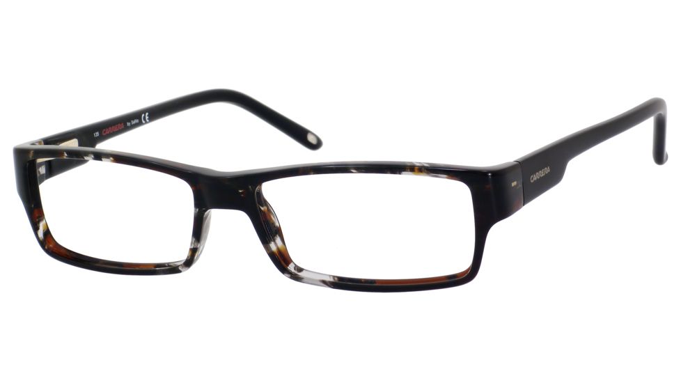 Carrera 6184 Single Vision Prescription Eyeglasses CA6184-08Q0-5215 - Havana Gray Black Frame, Lens Diameter 52mm, Distance Between Lenses 15mm