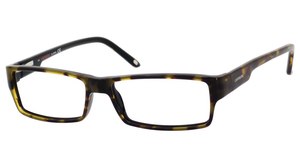 Carrera 6184 Single Vision Prescription Eyeglasses CA6184-0FQF-5215 - Havana Black Frame, Lens Diameter 52mm, Distance Between Lenses 15mm