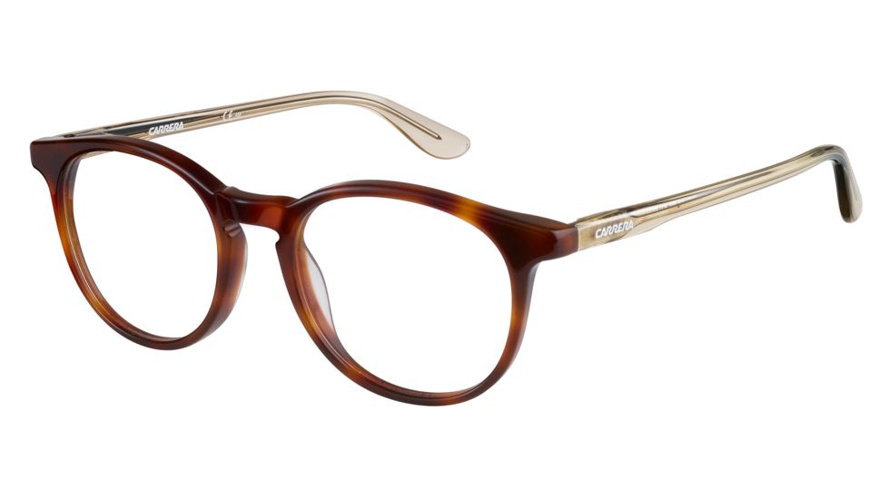 Carrera 6636/N Progressive Prescription Eyeglasses CA6636N-0IJP-4919 - Havana Brown Frame, Lens Diameter 49mm, Distance Between Lenses 19mm