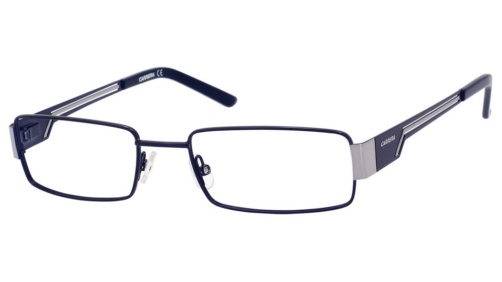 Carrera 7528 Bifocal Prescription Eyeglasses CA7528-0KU0-5218 - Matte Blue / Ruthenium Frame, Lens Diameter 52mm, Distance Between Lenses 18mm