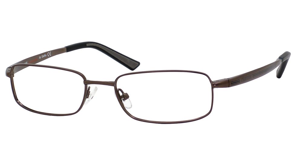 Carrera 7536 Progressive Prescription Eyeglasses CA7536-01E8-5217 - Brown Semi Shiny Frame, Lens Diameter 52mm, Distance Between Lenses 17mm