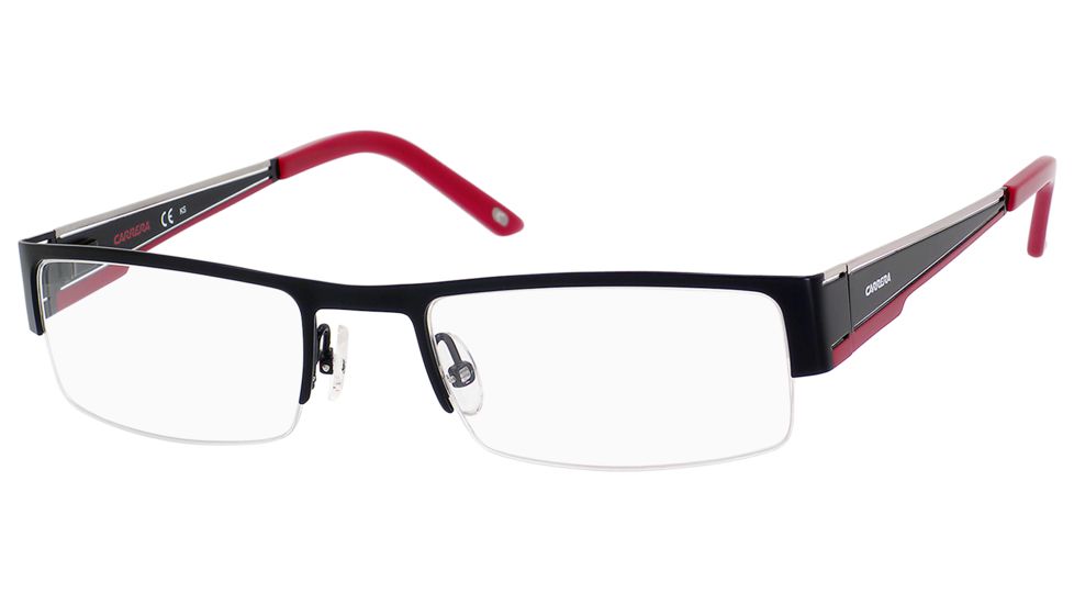 Carrera 7548 Progressive Prescription Eyeglasses CA7548-0IAM-5320 - Black Red Frame, Lens Diameter 53mm, Distance Between Lenses 20mm
