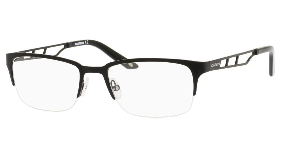 Carrera 7601 Eyeglass Frames CA7601-0003-5218 - Matte Black Frame, Lens Diameter 52mm, Distance Between Lenses 18mm