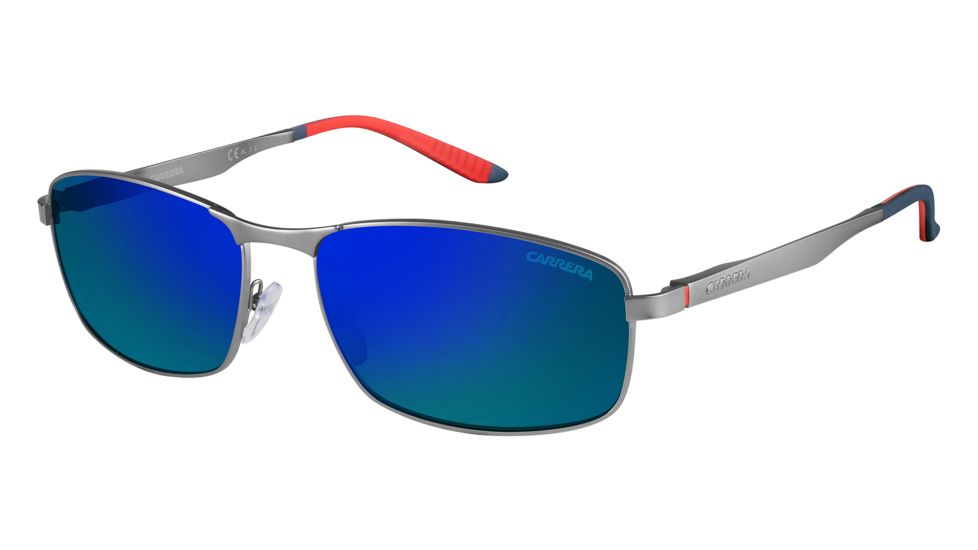 Carrera 8012/S Sunglasses CA8012S-0R80-5Z-6017 - Semi Matte Dark Ruthenium Frame, Gray Mlt Green Lenses, Lens Diameter 60mm, Distance Between Lenses 17mm