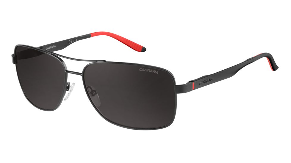 Carrera 8014/S Single Vision Prescription Sunglasses CA8014S-0003-M9-6114 - Frame Color Matte Black, Lens Diameter 61 mm
