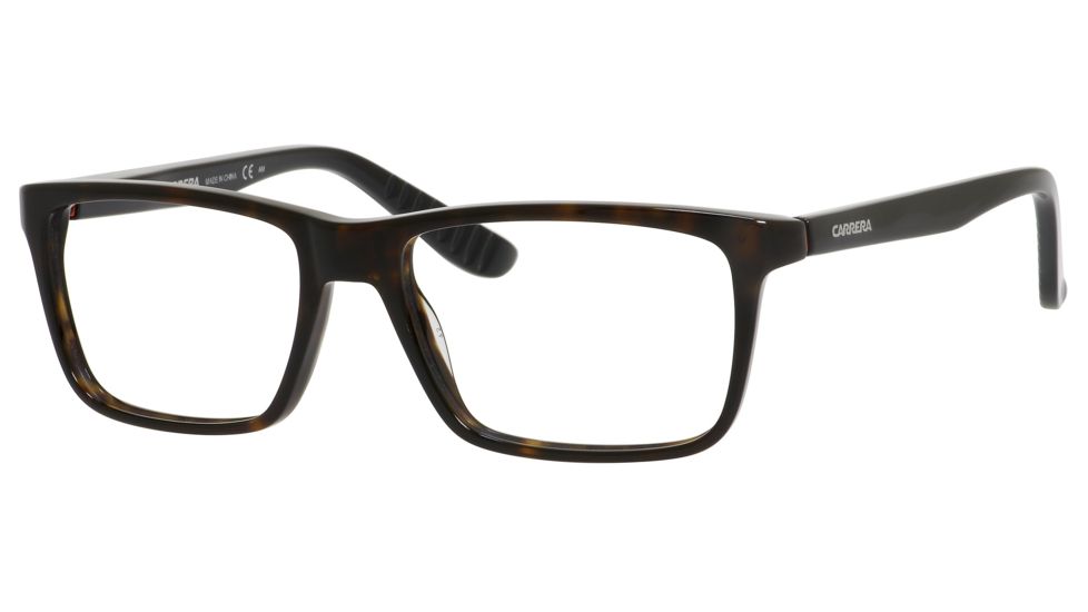 Carrera 8801 Eyeglass Frames CA8801-0TRD-5317 - Dark Havana / Black Frame, Lens Diameter 53mm, Distance Between Lenses 17mm