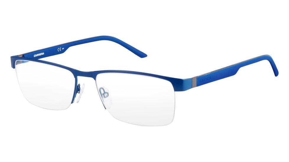 Carrera 8817 Progressive Prescription Eyeglasses CA8817-0PNG-5617 - Matte Blue Frame, Lens Diameter 56mm, Distance Between Lenses 17mm
