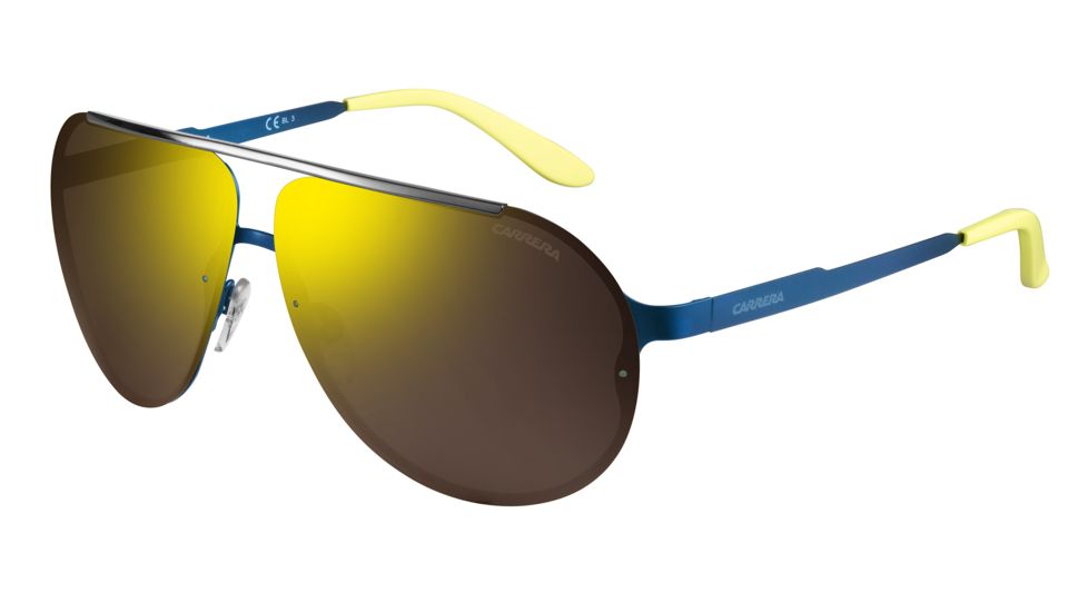 Carrera 90/S Progressive Prescription Sunglasses CA90S-05R1-CU-6510 - Lens Diameter 65 mm, Frame Color Semi Matte E Blue