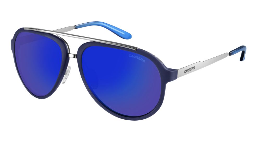 Carrera 96/S Progressive Prescription Sunglasses CA96S-0QZT-XT-5816 - Lens Diameter 58 mm, Frame Color Blue Ruthenium