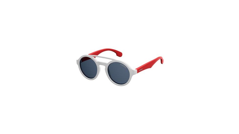Carrera Carrerino 19/S Progressive Prescription Sunglasses CARRE19S-07DM-KU-4421 - Lens Diameter 44 mm, Frame Color White/Red