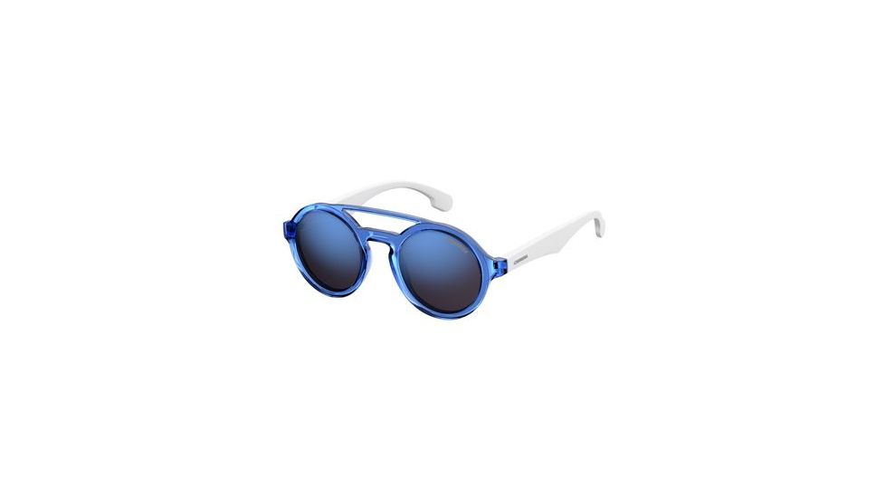 Carrera Carrerino 19/S Progressive Prescription Sunglasses CARRE19S-0WWK-XT-4421 - Lens Diameter 44 mm, Frame Color White Blue Marble