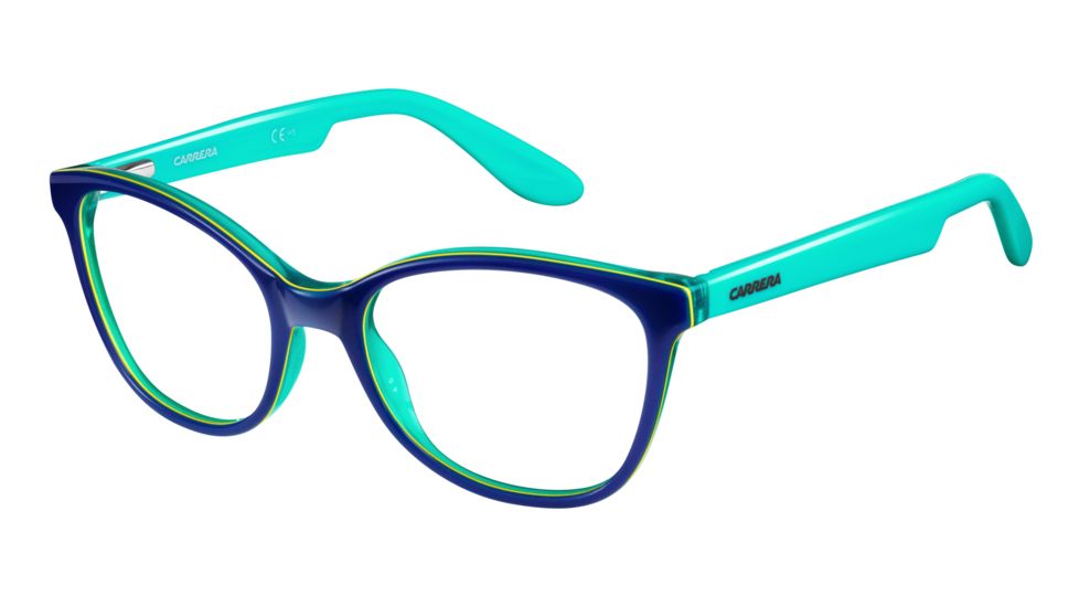 Carrera Carrerino 50 Progressive Prescription Eyeglasses CARRE50-0HMJ-4717 - Blue/Lime Green Frame, Lens Diameter 47mm, Distance Between Lenses 17mm