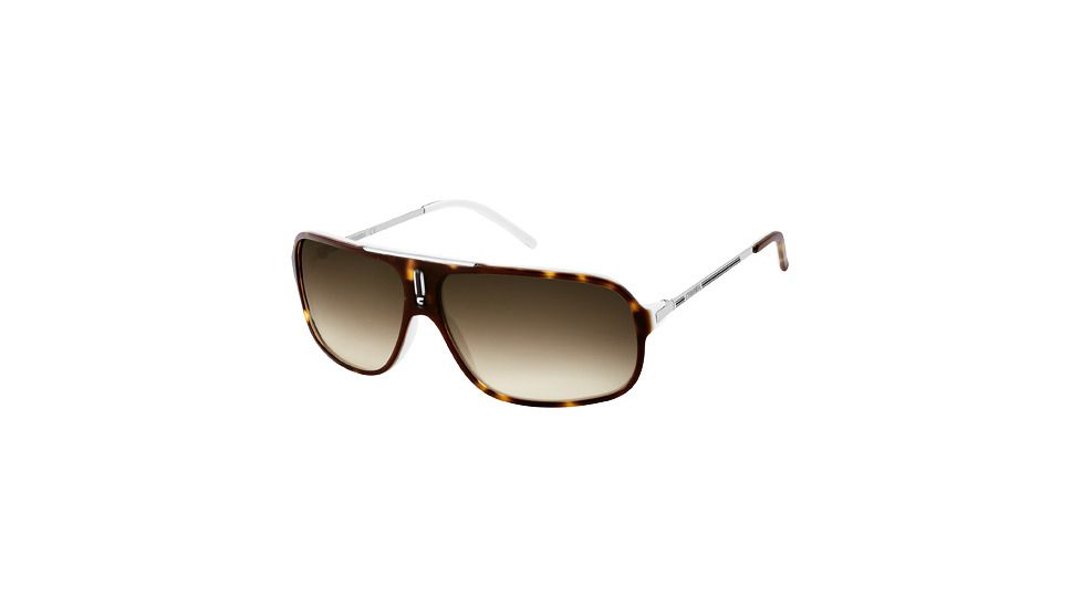 Carrera Cool Sunglasses - Havana White / Palladium Frame, Brown Gray Gradient Lenses COOLS0F80DB