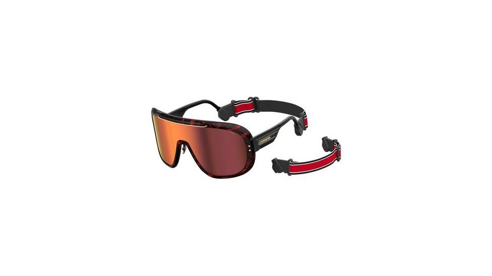 Carrera Epica Sunglasses EPICA-00UC-W3-9901 - Red Havana Frame, Red In Ml Ol Lenses, Lens Diameter 99mm, Distance Between Lenses 1mm