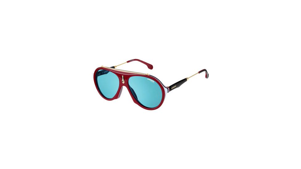 Carrera Flag Progressive Prescription Sunglasses FLAGS-06K3-KU-5716 - Lens Diameter 57 mm, Frame Color Burgundy Gold