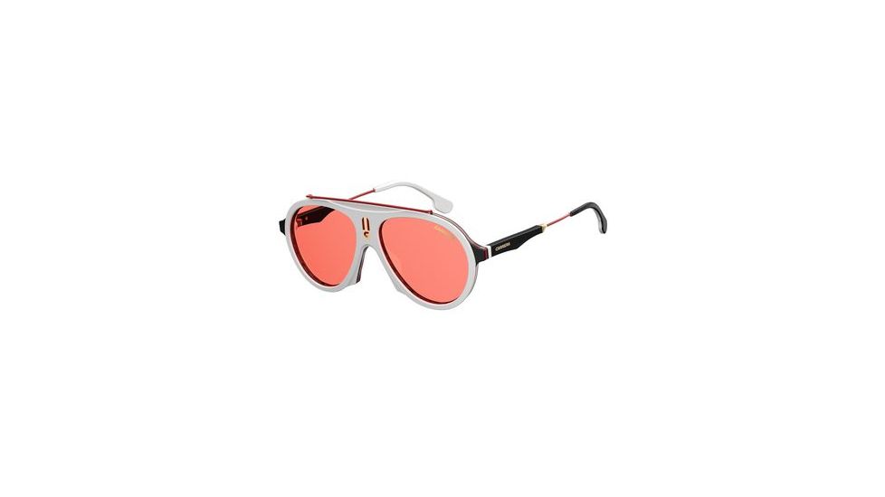 Carrera Flag Progressive Prescription Sunglasses FLAGS-07DM-W9-5716 - Lens Diameter 57 mm, Frame Color White/Red