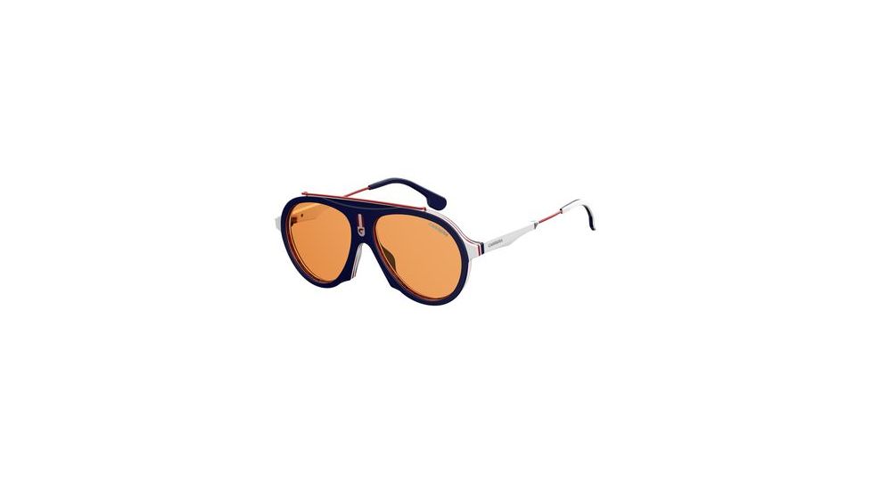 Carrera Flag Progressive Prescription Sunglasses FLAGS-08RU-W7-5716 - Lens Diameter 57 mm, Frame Color Blush Red White